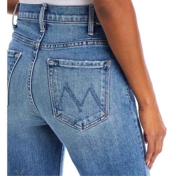 Mother The Hustler Roller Ankle Jeans High On The Hog | Size 26 Wide Leg Flare - Picture 4 of 7
